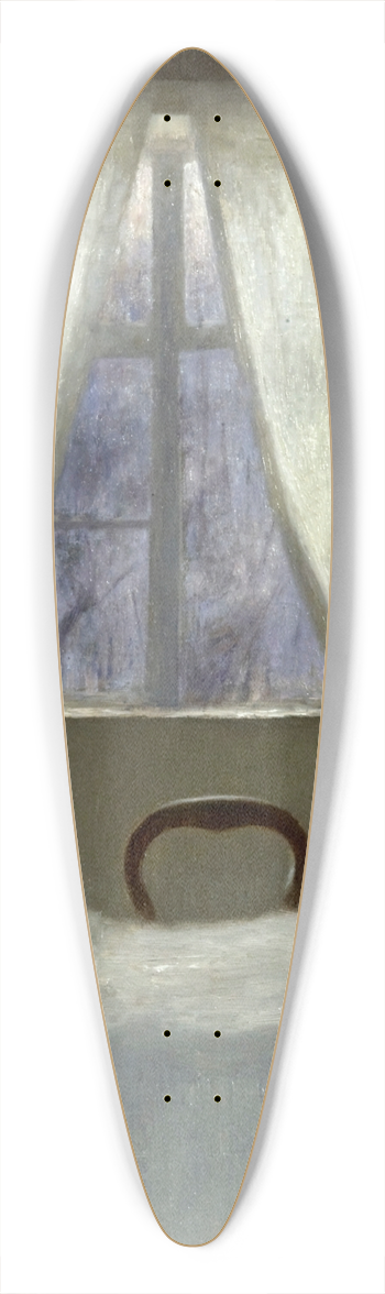 Vilhelm Hammershi - Interior 39.3 inch art pintail longboard deck