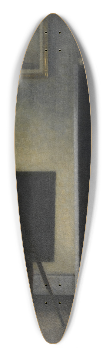 Vilhelm Hammershi - Interior with the Artists Easel 39.3 inch art pintail longboard deck