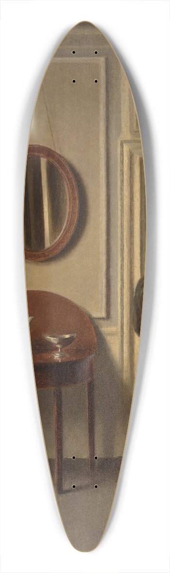 Vilhelm Hammershi - Stue (Interior with an Oval Mirror) 39.3 inch art pintail longboard deck