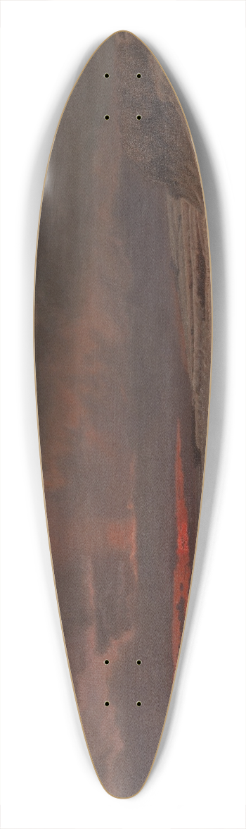 Vilhelm Kyhn - A Winters Evening by a Danish Fiord 39.3 inch art pintail longboard deck