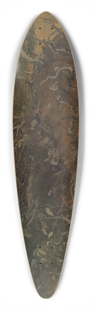 Vilhelm Petersen - Study of a Tree Stump 39.3 inch art pintail longboard deck