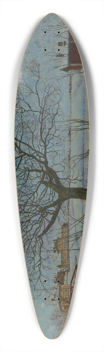 Vilho Lampi - The Weeping Willow 39.3 inch art pintail longboard deck