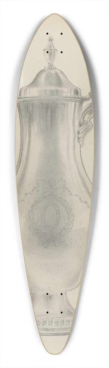 Vincent Carano - Silver Coffee Pot 39.3 inch art pintail longboard deck