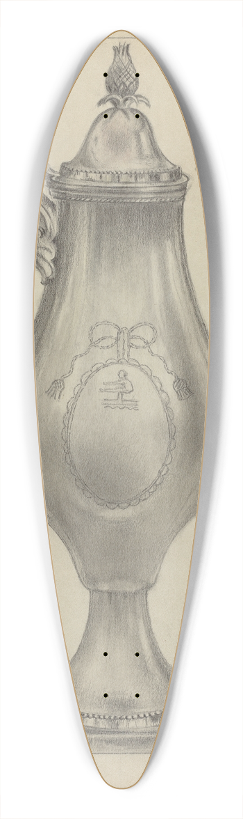 Vincent Carano - Silver Coffee Pot 39.3 inch art pintail longboard deck