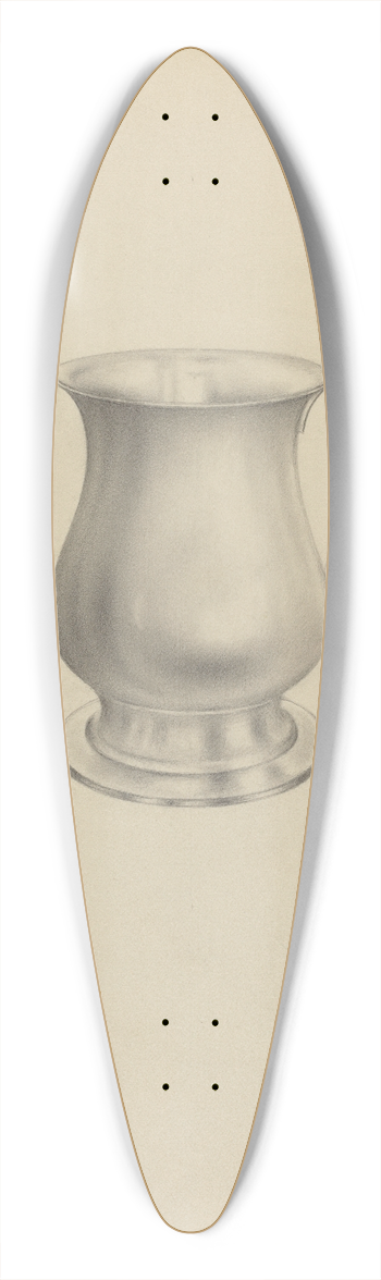 Vincent Carano - Silver Mug 39.3 inch art pintail longboard deck