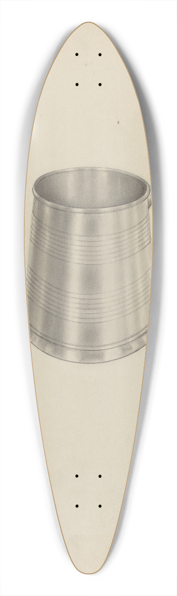Vincent Carano - Silver Mug 39.3 inch art pintail longboard deck