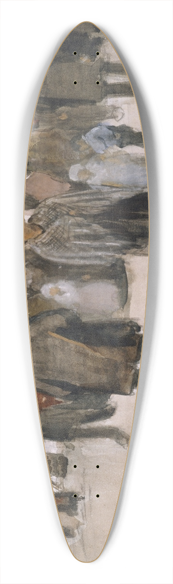 Vincent van Gogh - Beach at Scheveningen 39.3 inch art pintail longboard deck