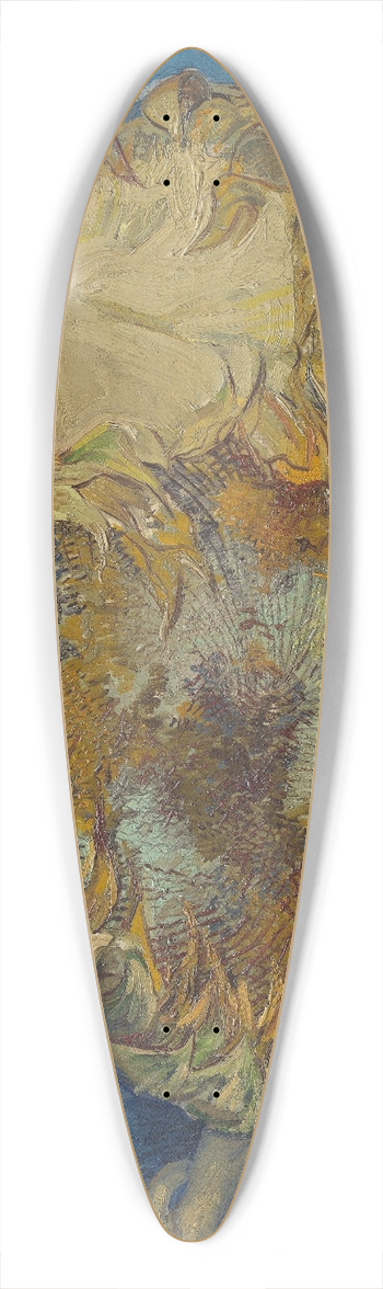 Vincent van Gogh - Sunflowers 39.3 inch art pintail longboard deck