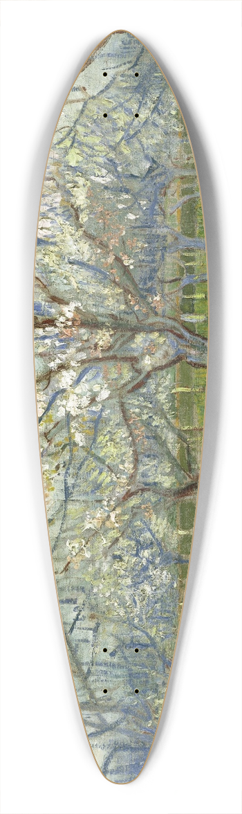 Vincent van Gogh - The Pink Orchard 39.3 inch art pintail longboard deck