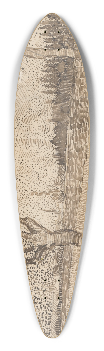 Vincent van Gogh - The Road to Tarascon 39.3 inch art pintail longboard deck