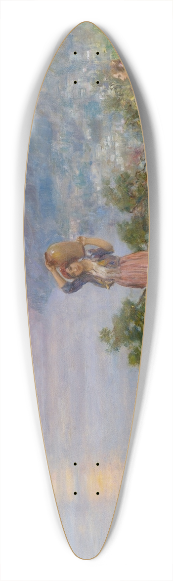 Vincenzo Migliaro - Sunset In Spring 39.3 inch art pintail longboard deck