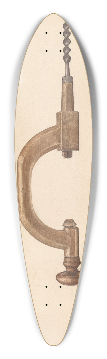 Violet Hartenstein - Brace and Bit 39.3 inch art pintail longboard deck