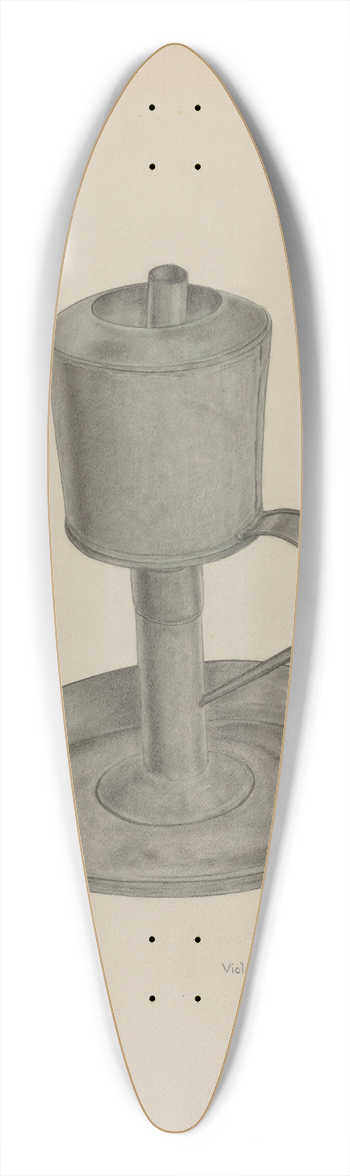 Violet Hartenstein - Pewter Grease Lamp 39.3 inch art pintail longboard deck