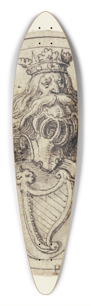 Virgil Solis - Design for a Bookplate or a Glass Etching 39.3 inch art pintail longboard deck
