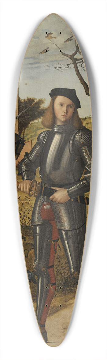 Vittore Carpaccio - Young Knight in a Landscape 39.3 inch art pintail longboard deck