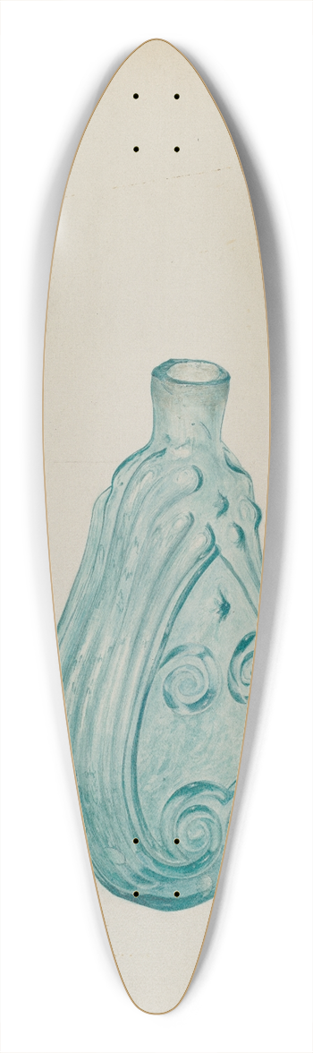 V.L. Vance - Deep Aquamarine Bottle 39.3 inch art pintail longboard deck