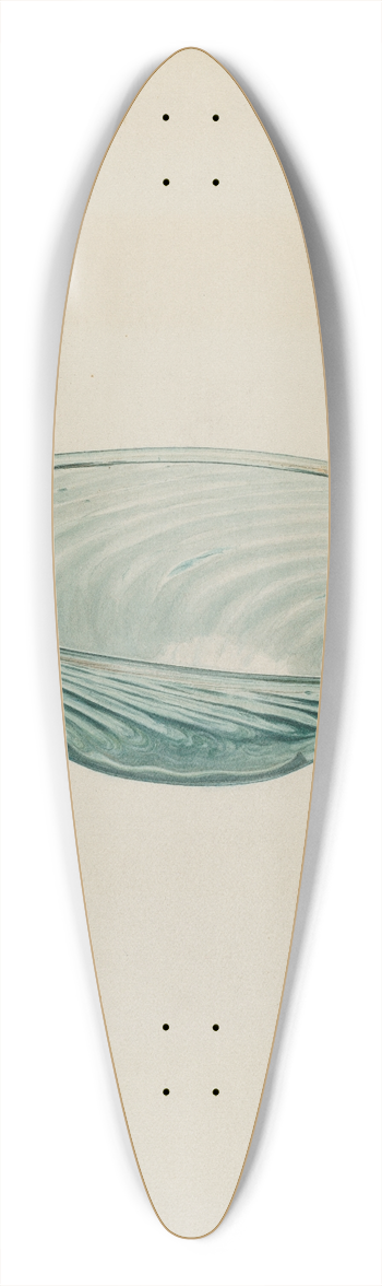 V.L. Vance - Flat Glass Bowl 39.3 inch art pintail longboard deck
