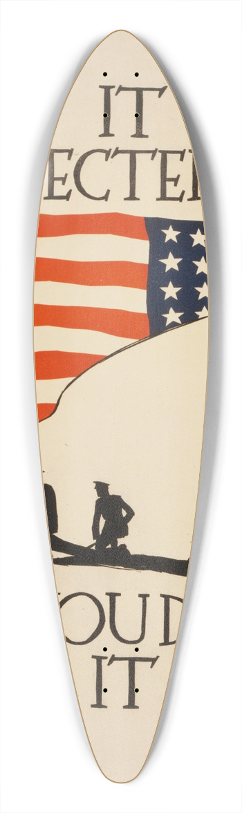 Vojtech Preissig - It protected you, will you defend it 39.3 inch art pintail longboard deck