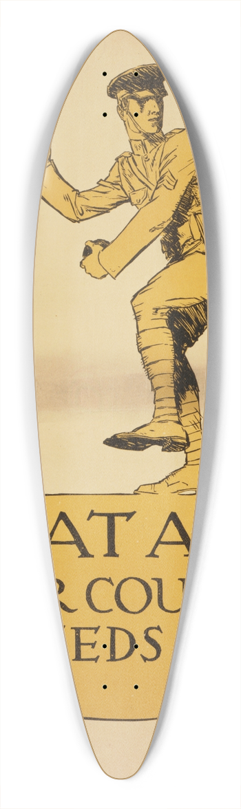 Vojtech Preissig - That arm  your country needs it 39.3 inch art pintail longboard deck