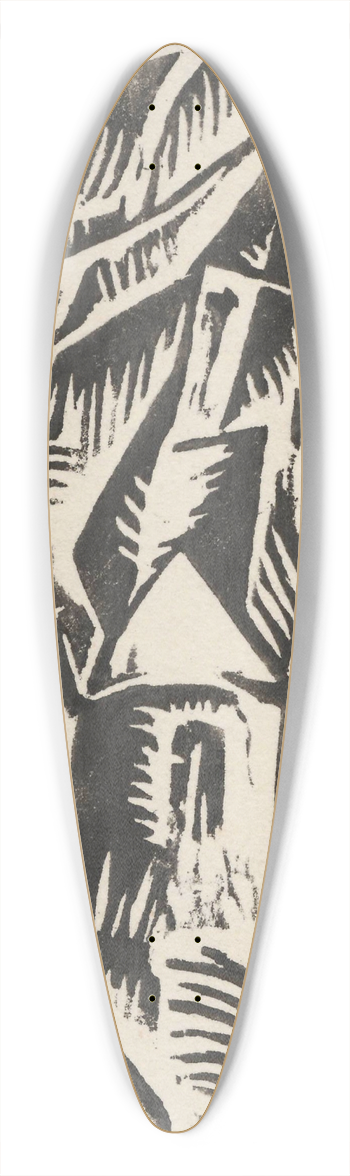 Wacaw Wsowicz - Pejza z kocikiem 39.3 inch art pintail longboard deck