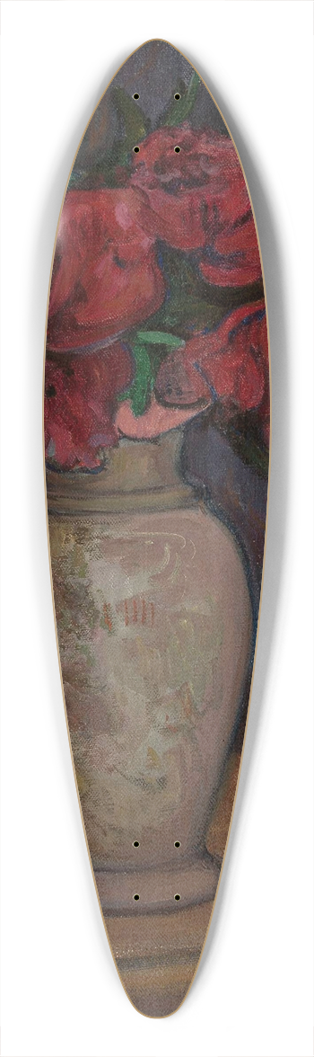 Wadysaw lewiski - Peonies 39.3 inch art pintail longboard deck