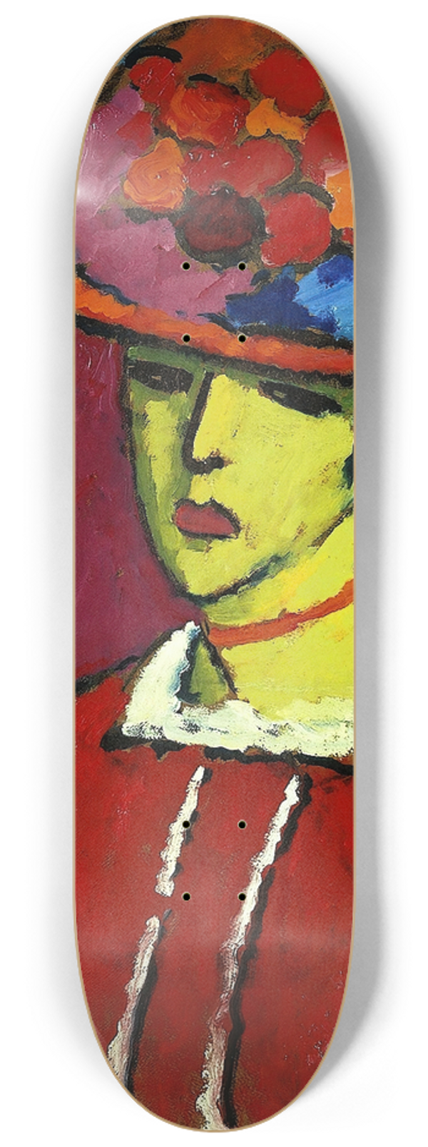Alexej von Jawlensky - Schokko With Wide-Brimmed Hat 8.25 inch art skate deck