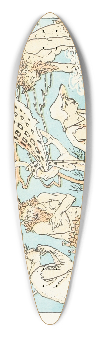 Walter Crane - Hot and Cold 39.3 inch art pintail longboard deck
