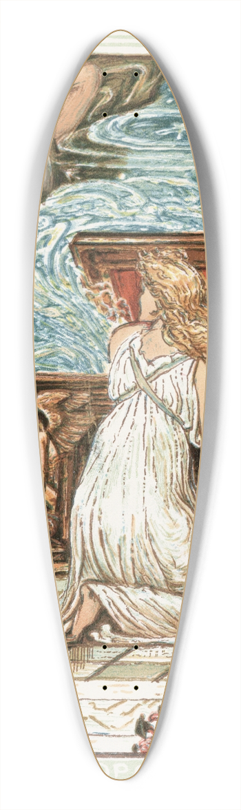 Walter Crane - Pandora opens the box 39.3 inch art pintail longboard deck
