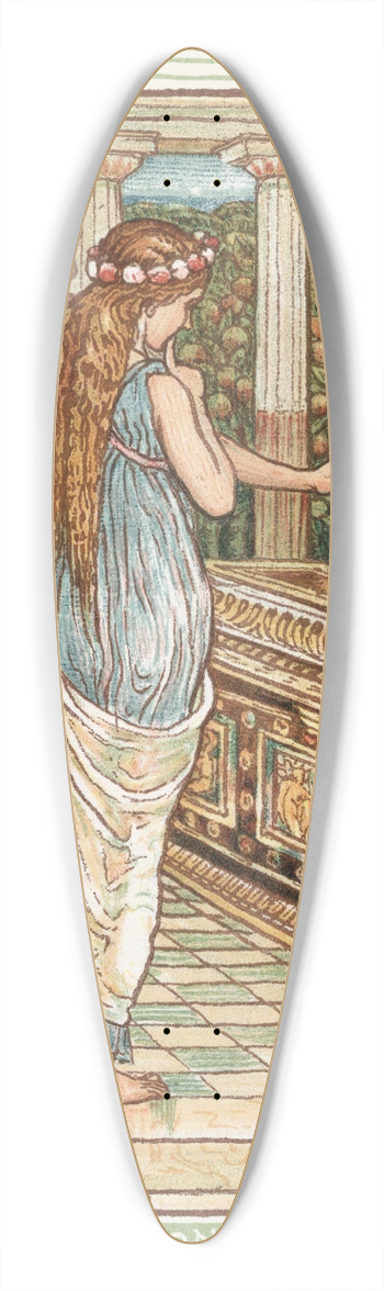Walter Crane - Pandora wonders at the box 39.3 inch art pintail longboard deck