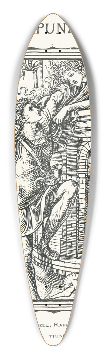 Walter Crane - Rapunzel 39.3 inch art pintail longboard deck