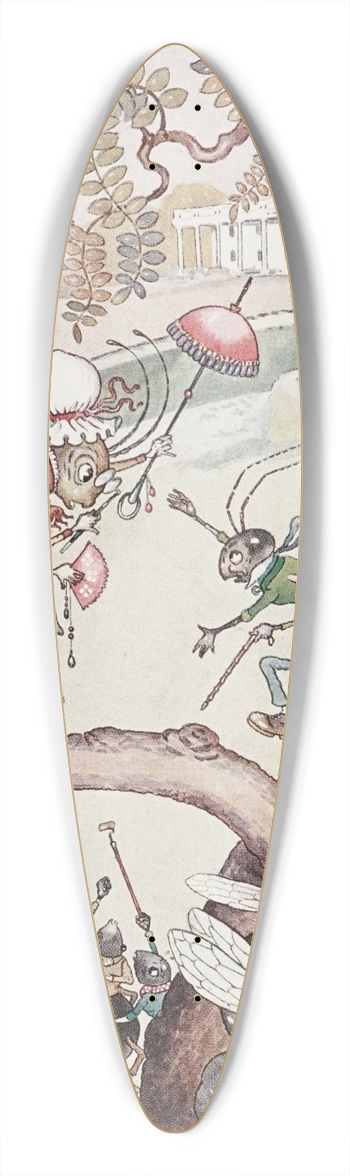 Walter Harrison Cady - Up the tree trunk they scurried 39.3 inch art pintail longboard deck