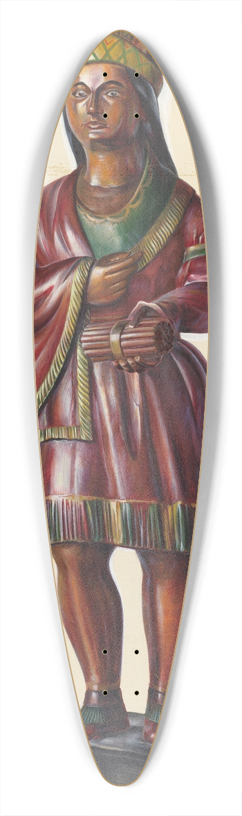 Walter Hochstrasser - Cigar Store Indian 39.3 inch art pintail longboard deck