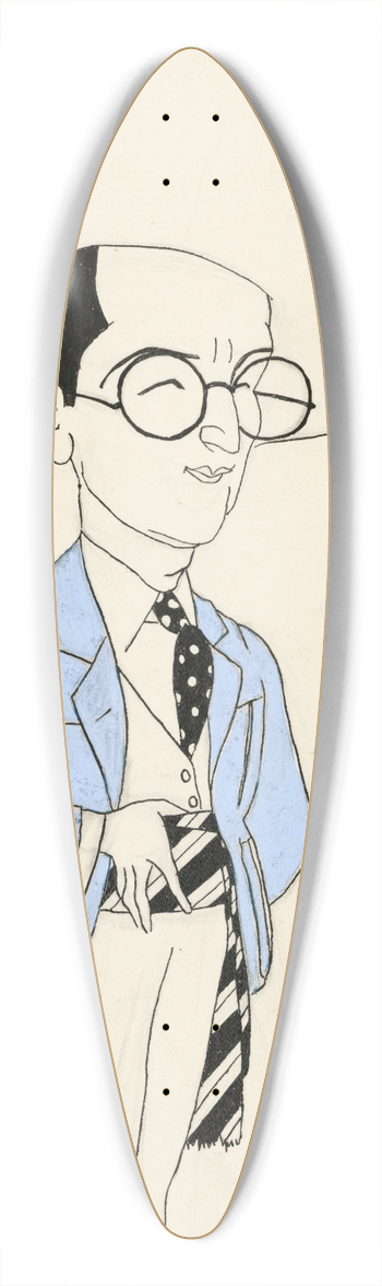 Walter K. Kinstler - Harold Lloyd 39.3 inch art pintail longboard deck