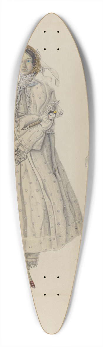 Walter Praefke - Doll 39.3 inch art pintail longboard deck