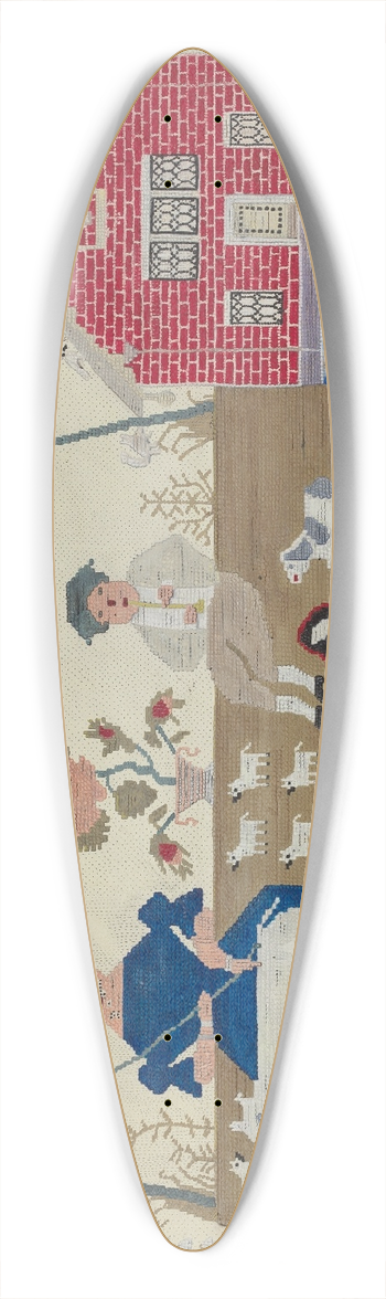 Walter Praefke - Sampler 39.3 inch art pintail longboard deck