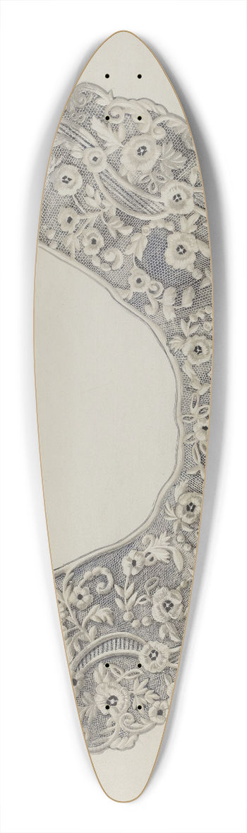 Walter W. Jennings - Lace Collar 39.3 inch art pintail longboard deck