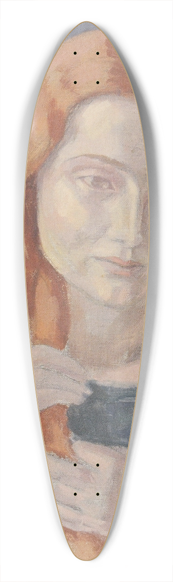 Walther Gamerith - Mdchen mit langen Haaren 39.3 inch art pintail longboard deck