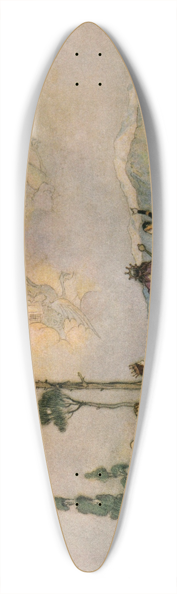 Warwick Goble - The Castles in the Air 39.3 inch art pintail longboard deck