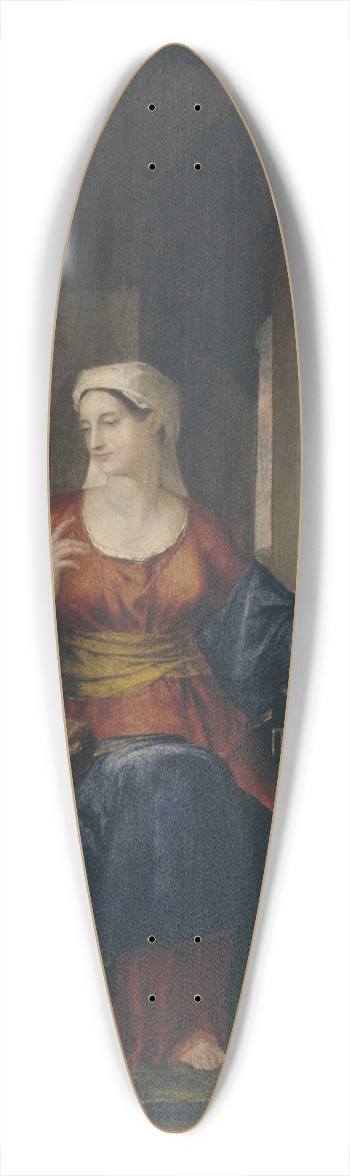 Washington Allston - Mother Watching Her Child 39.3 inch art pintail longboard deck