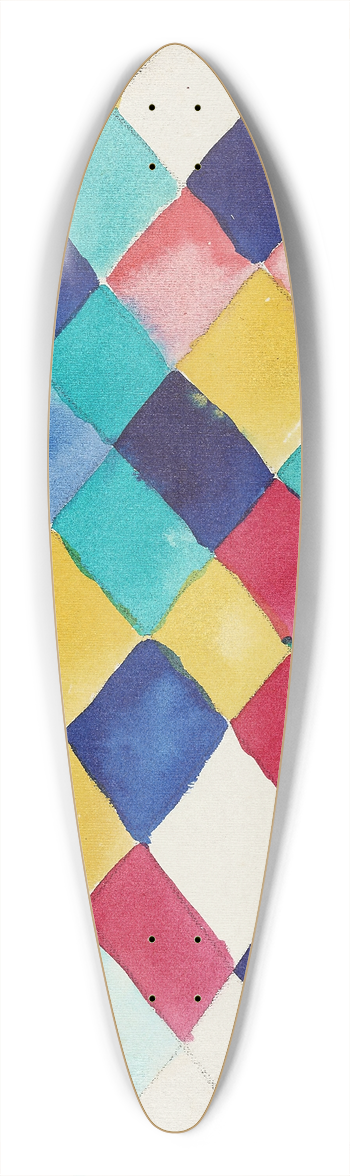 Wassily Kandinsky - Farbstudie mit Rauten 39.3 inch art pintail longboard deck