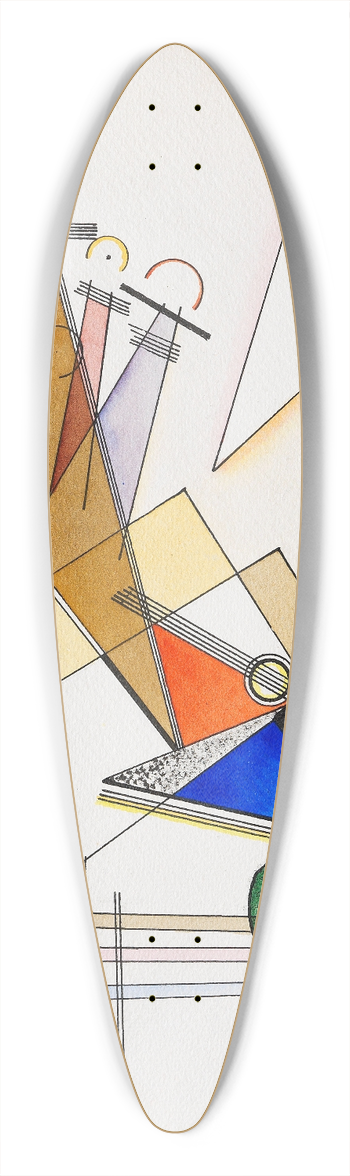 Wassily Kandinsky - Gewebe 39.3 inch art pintail longboard deck