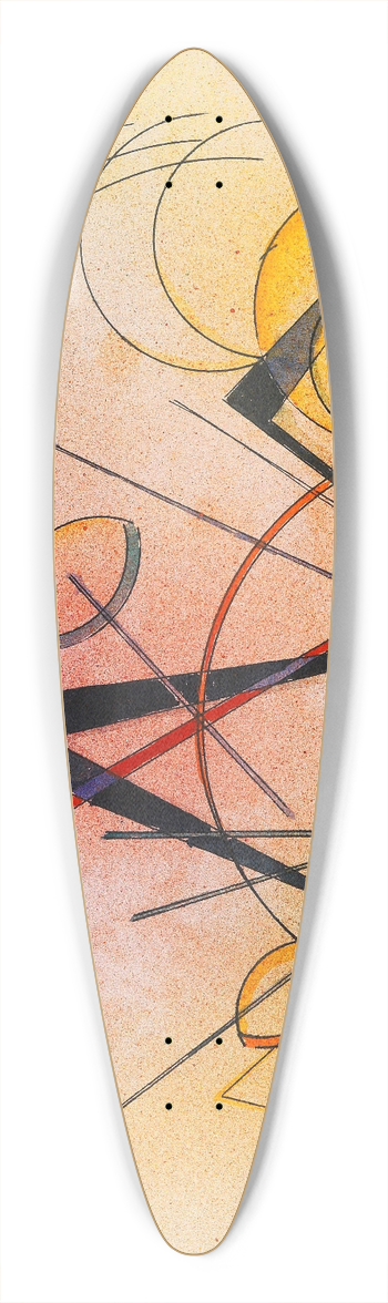 Wassily Kandinsky - Kleines Warm 39.3 inch art pintail longboard deck