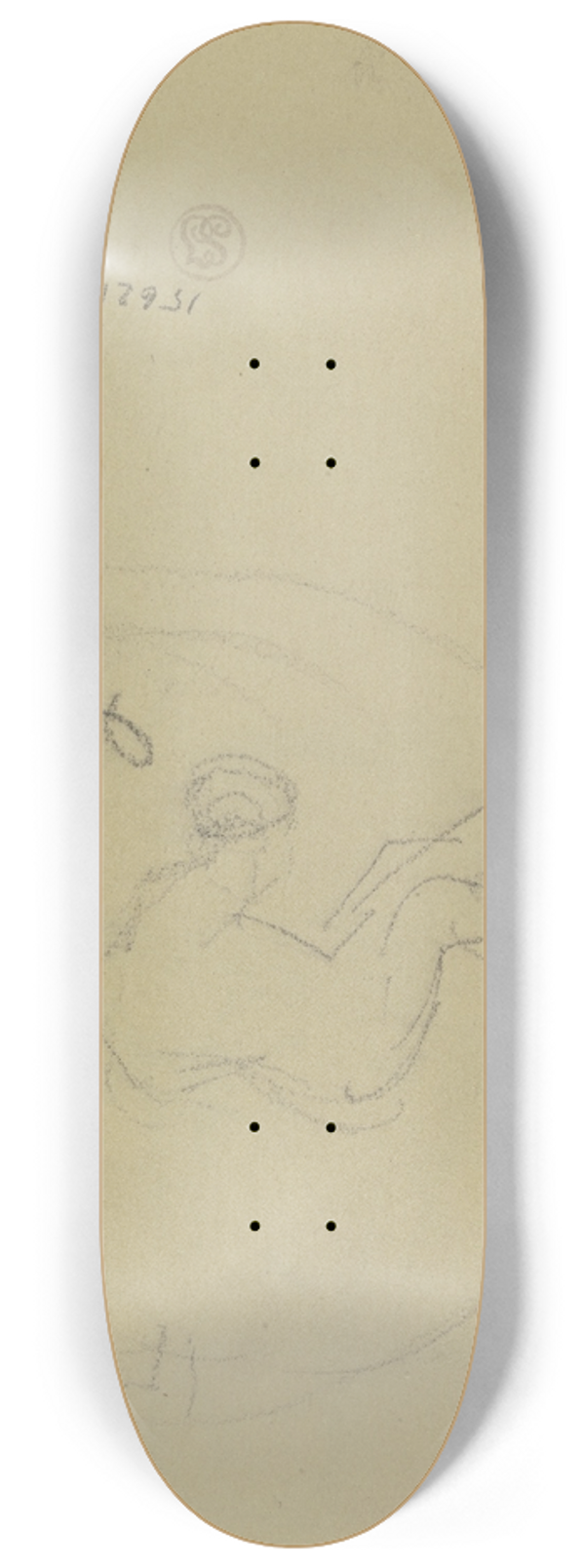 Gustav Schraegle - Figure in the round 8.25 inch art skate deck