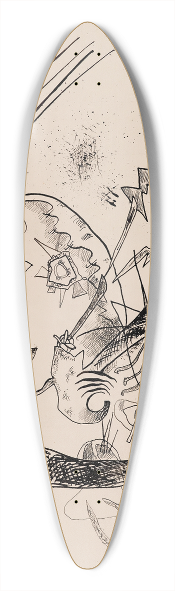 Wassily Kandinsky - Ohne Titel 39.3 inch art pintail longboard deck