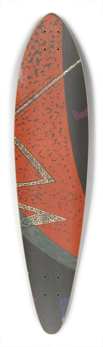 Wassily Kandinsky - Watermelon 39.3 inch art pintail longboard deck