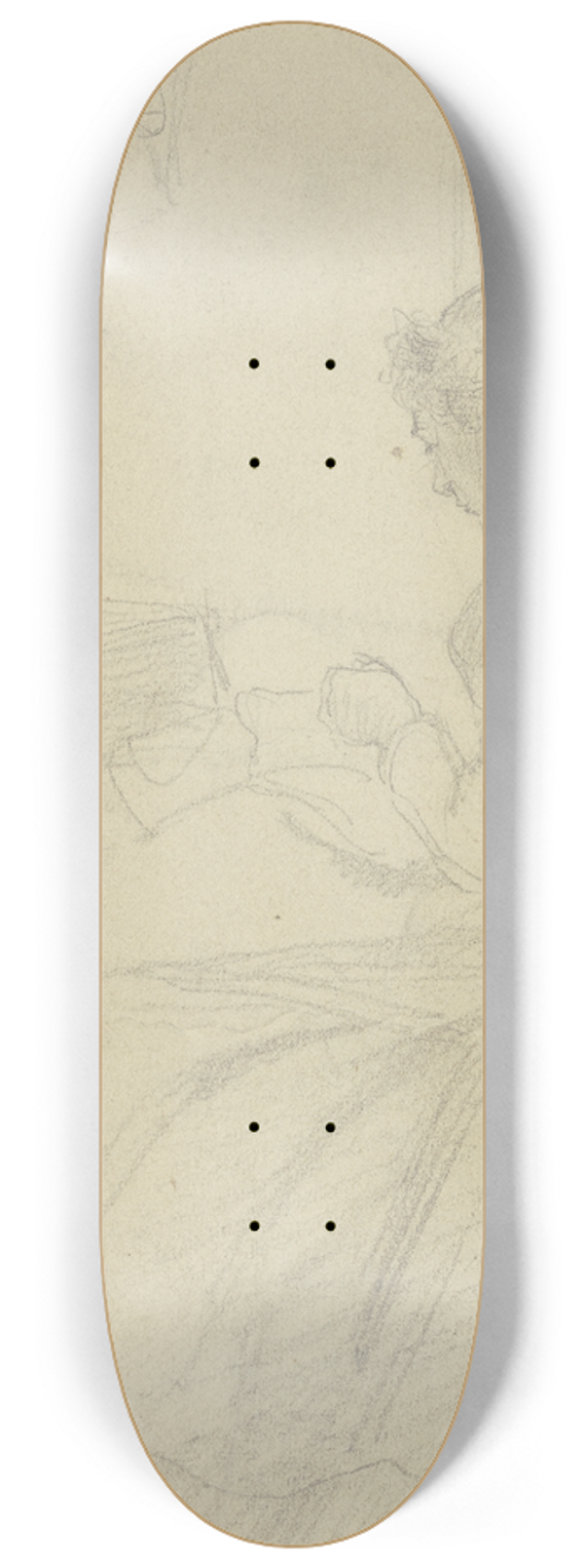 Gustav Schraegle - Sewing woman 8.25 inch art skate deck