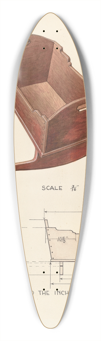 Wellington Blewett - Bishop Hill  Cradle 39.3 inch art pintail longboard deck