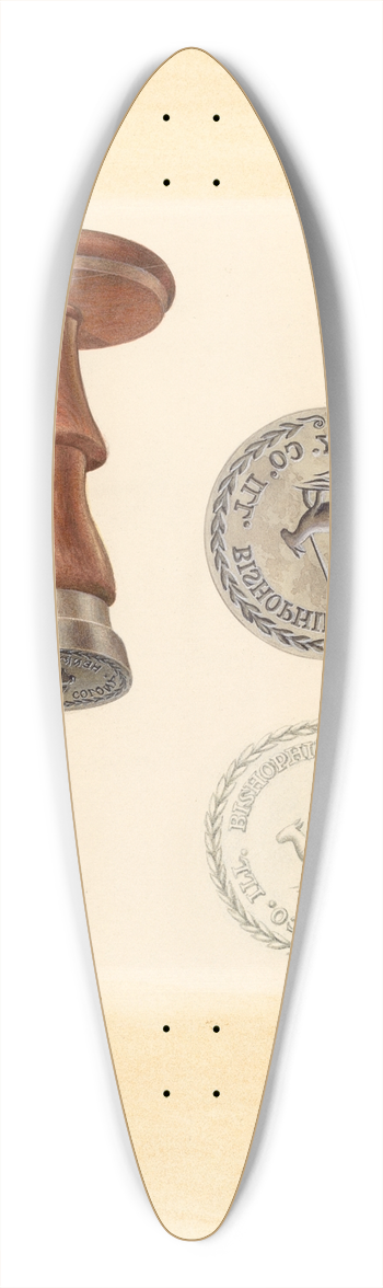 Wellington Blewett - Bishop Hill  Seal 39.3 inch art pintail longboard deck
