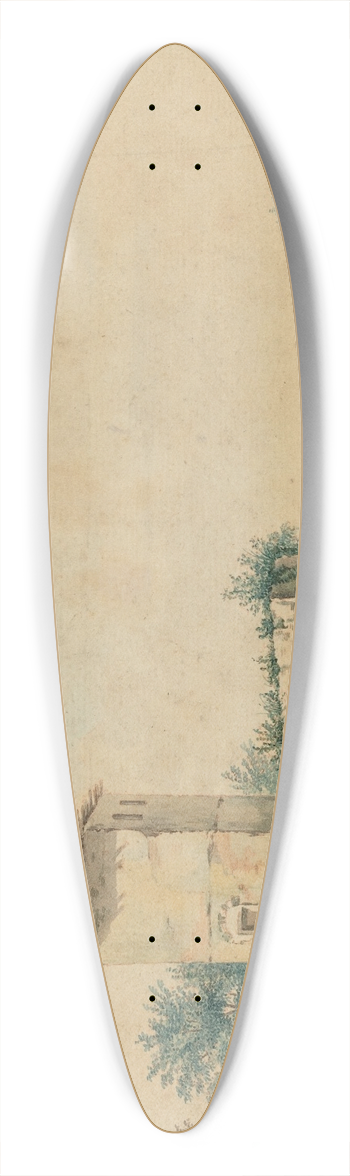 Wigerus Vitringa - River Landscape with a Ferry Boat 39.3 inch art pintail longboard deck
