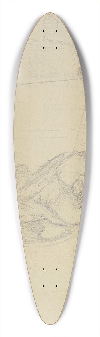 Wilhelm Amandus Beer - Auf einem Stuhl sitzender, schlafender Russe 39.3 inch art pintail longboard deck